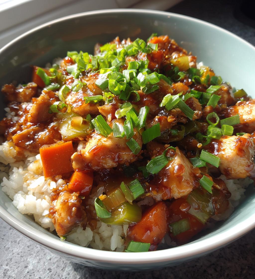 street chicken rice bowl