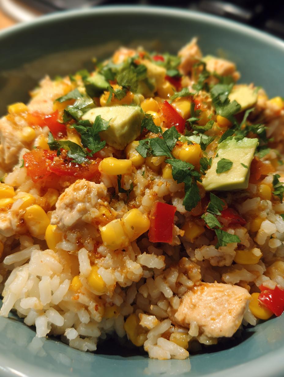 street corn chicken rice bowl recipe - detail 1
