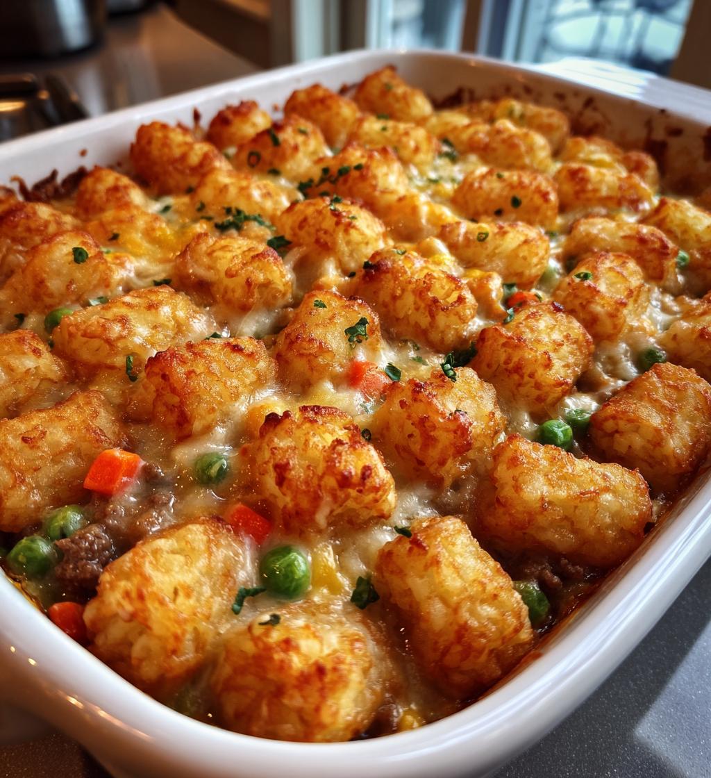 tater tot casserole - detail 1