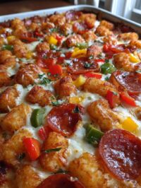 tator tot pizza bake