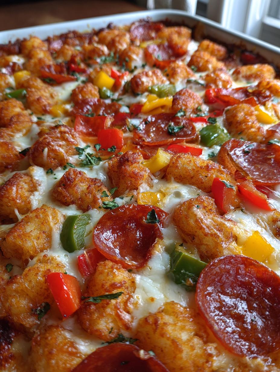 tator tot pizza bake