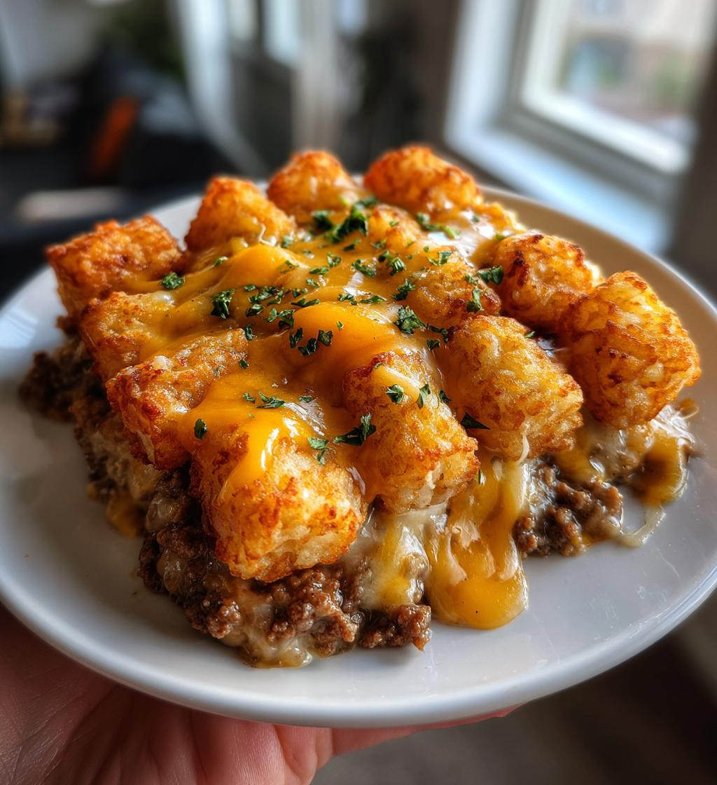 tot casserole - detail 1