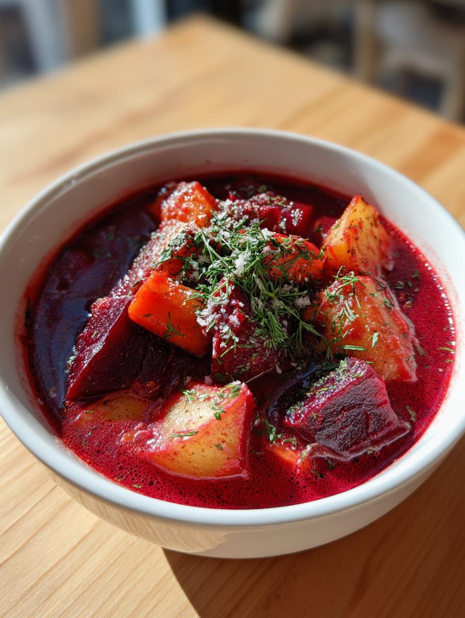 traditional beet soup - detail 1