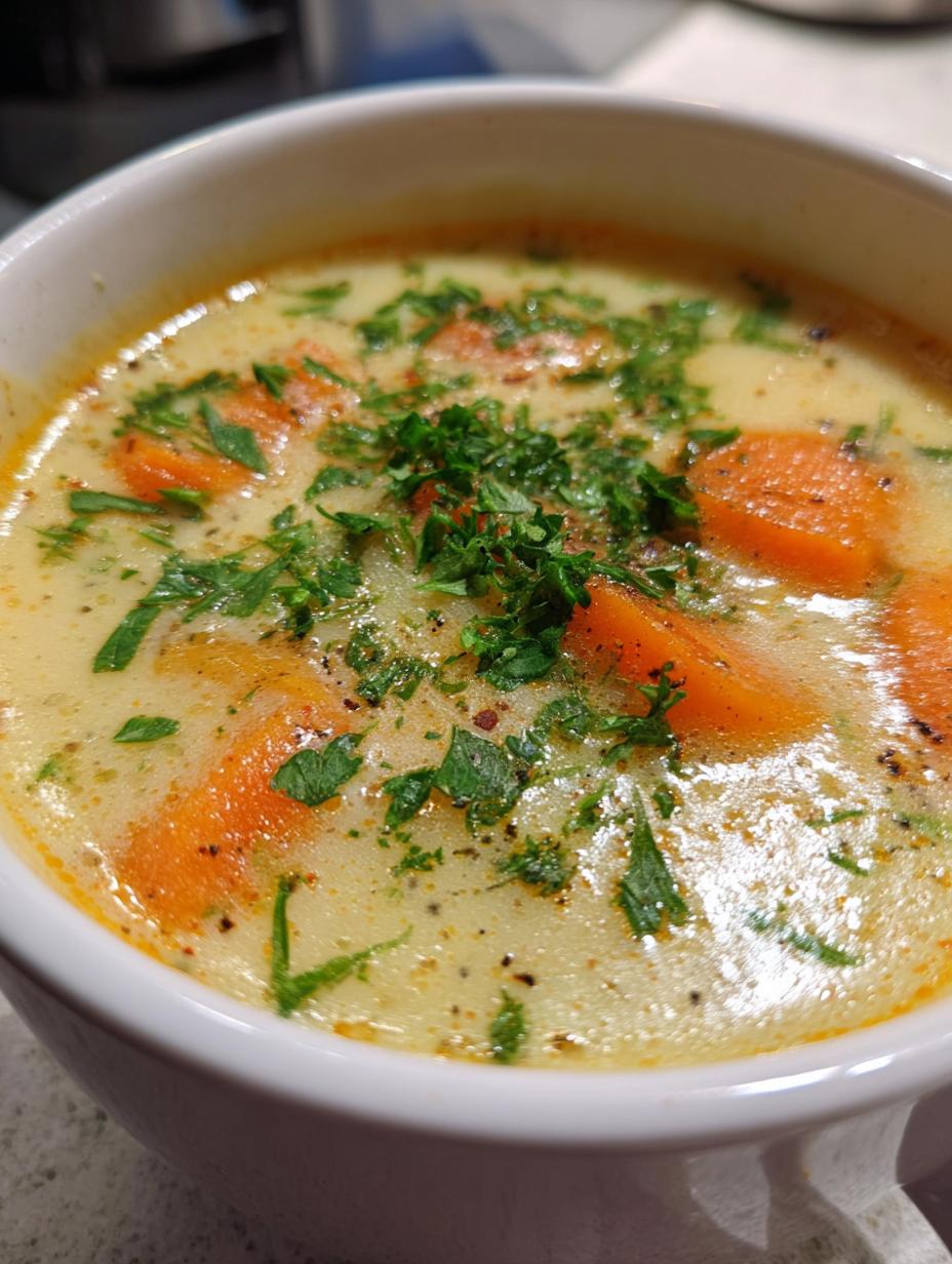 vegan potato soup - detail 1