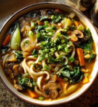 vegetarian udon soup