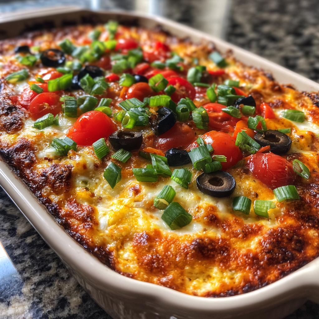 veggie pizza dip - detail 1