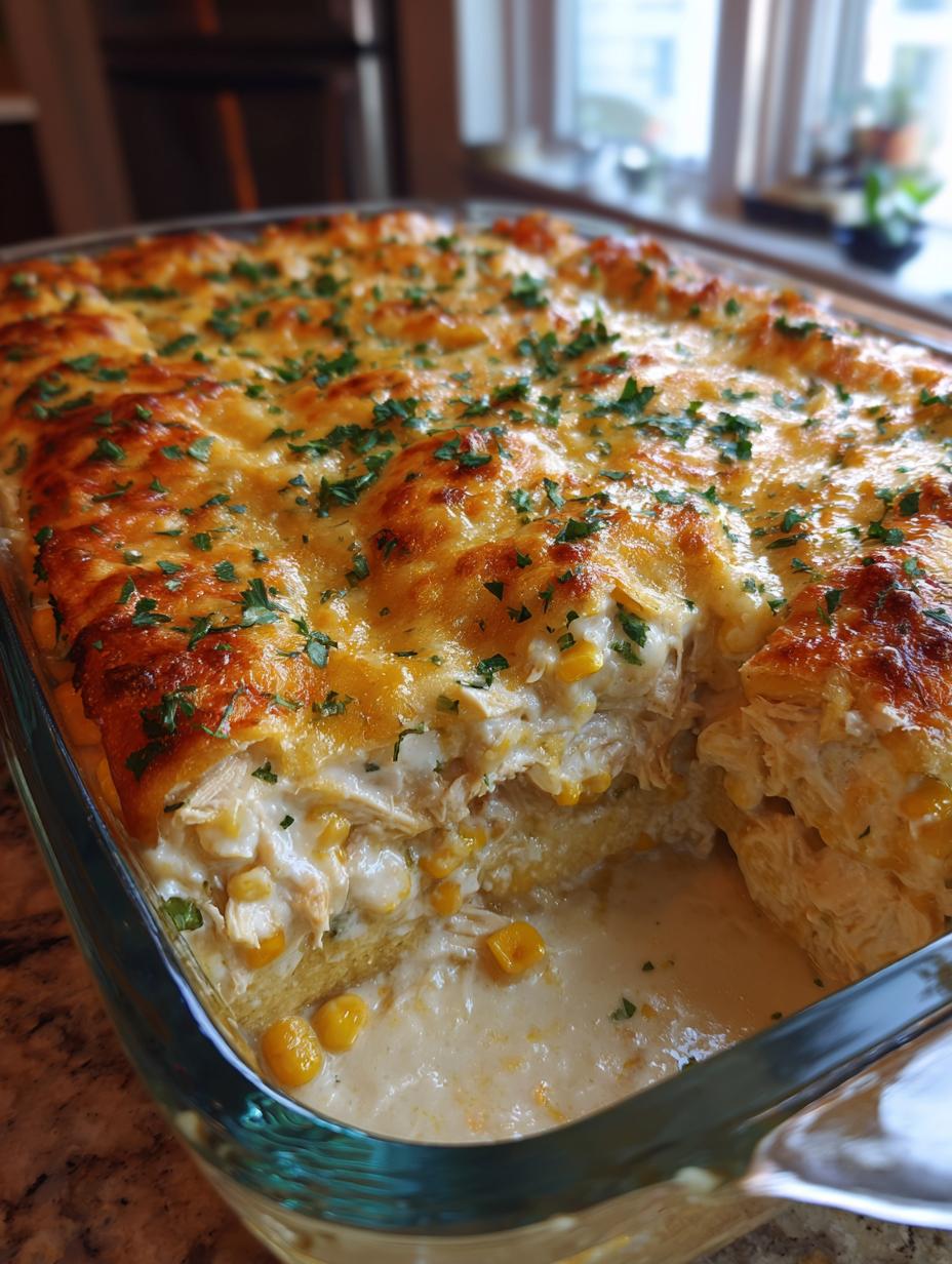 white chicken enchilada casserole - detail 1