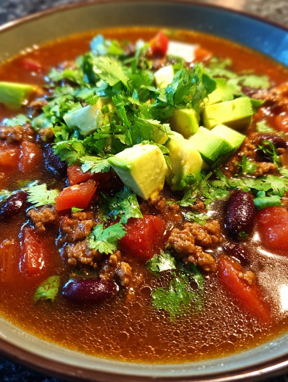 ww taco soup with ground beef - detail 1