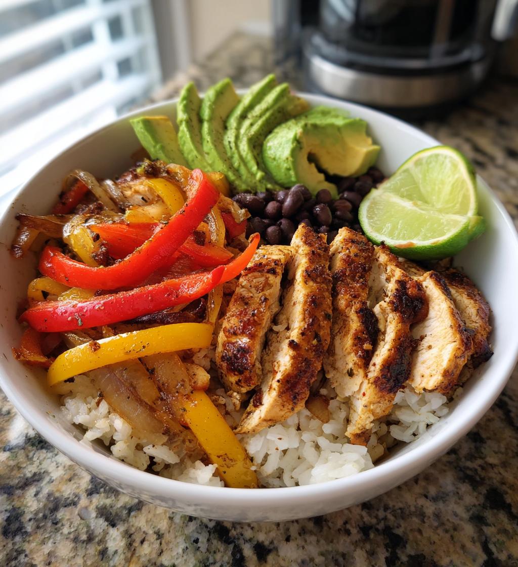 chicken fajita bowl recipe easy dinner