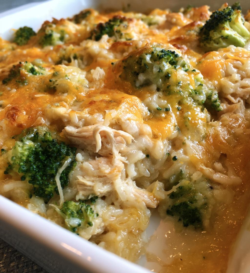 easy chicken broccoli rice casserole - detail 1