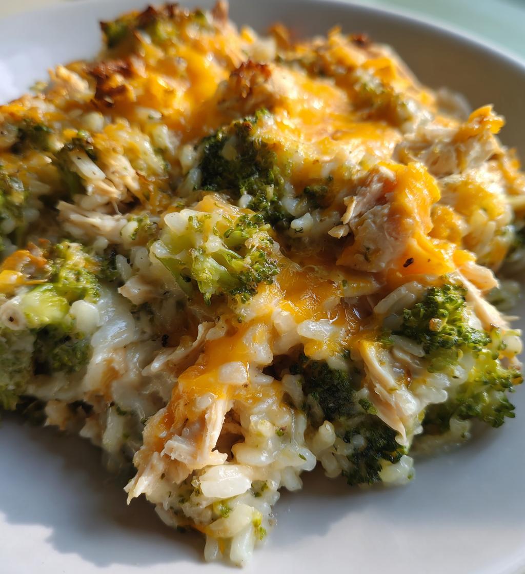 easy chicken broccoli rice casserole - detail 2